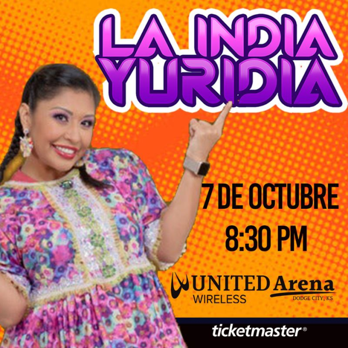 La India Yuridia Tickets 8th October Thelma Gaylord Performing Arts